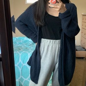 Brandy Melville Navy Caroline Cardigan